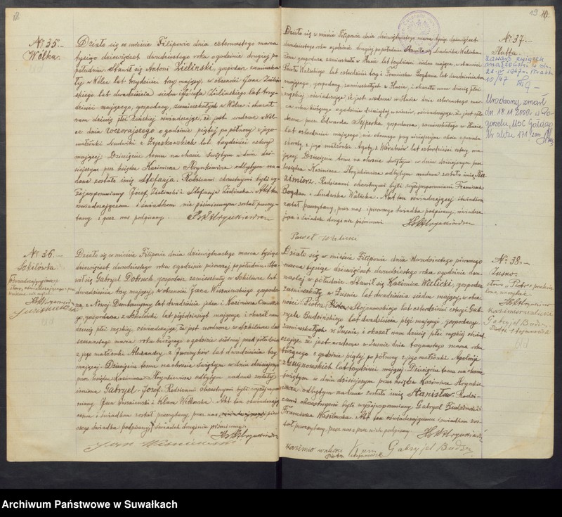 Obraz 12 z jednostki "Księga urodzeń, małżeństw, zejścia 1920 Filipów"