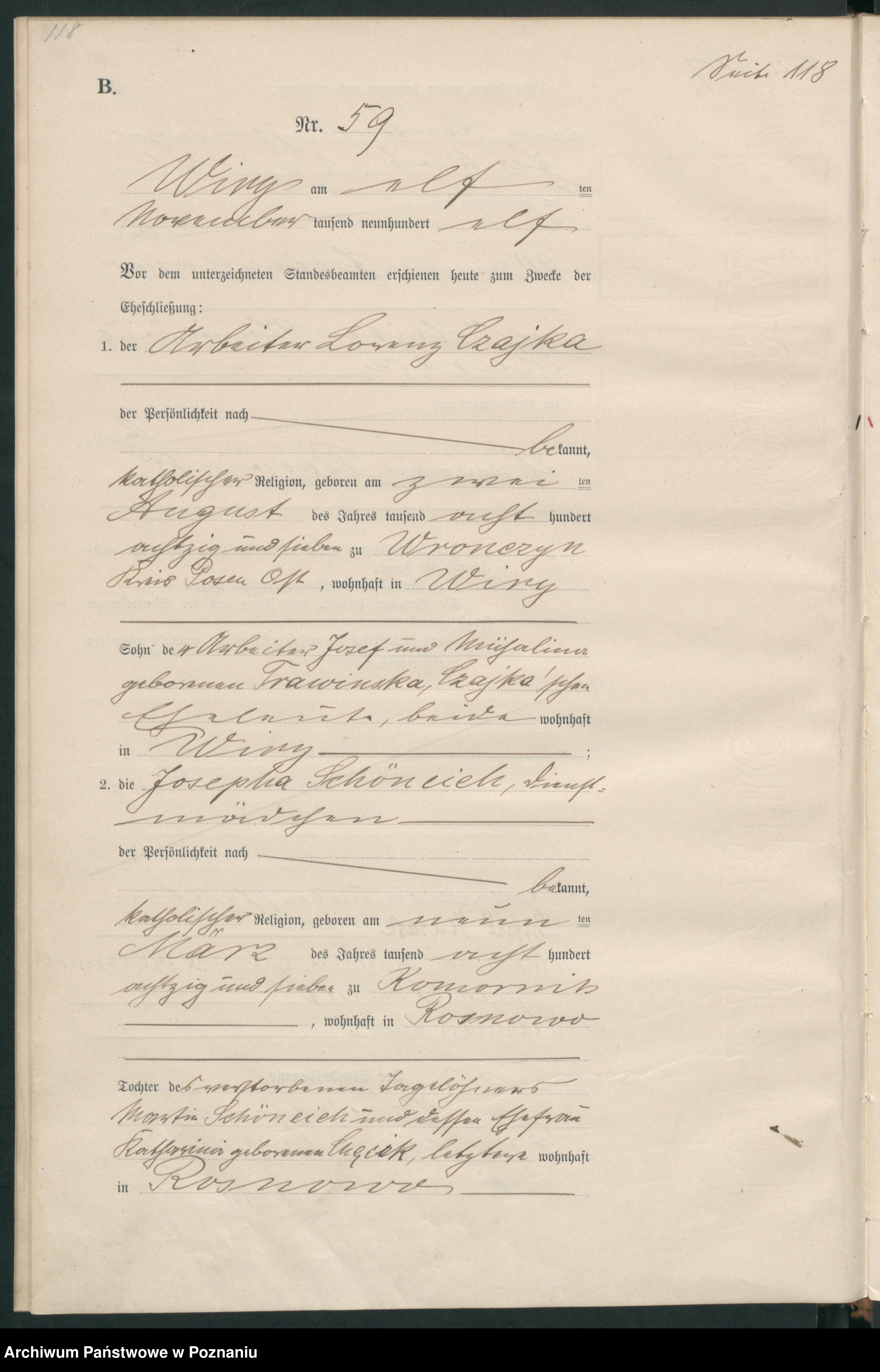 Skan z jednostki: Heirats-Haupt-Register