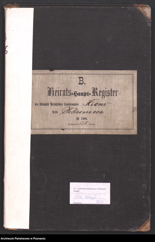 Obraz 3 z jednostki "Heirats-Haupt-Register"