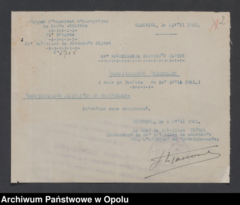 Obraz 4 z jednostki "/Meldunki dzienne o sytuacji w rejonach postoju wojsk - wiadomości ekonomiczne, polityczne i wojskowe, m.in. propaganda komunistyczna/ IV 1921"