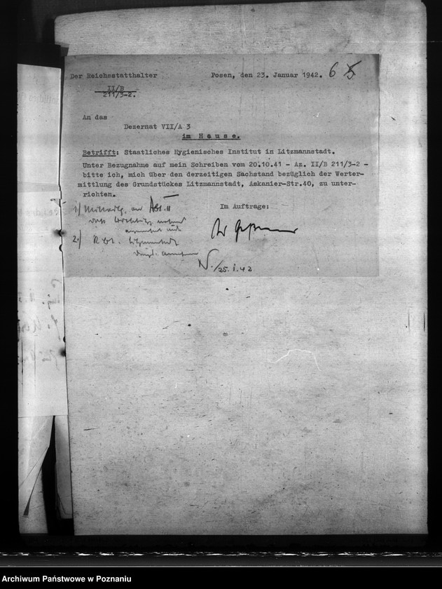 Obraz 10 z jednostki "Hygienisches Institut - Litzmannstadt"