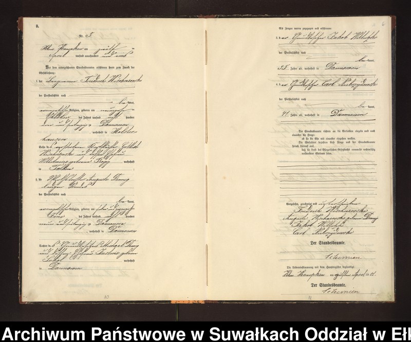 image.from.unit.number "Heiraths-Neben-Register des Preussischen Standes-Amtes Gross Konopken Kreis Loetzen"
