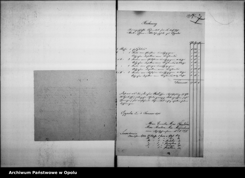 Obraz 19 z jednostki "Acta des Magistrats zu Oppeln betreffend die Revision und Dechargirung der Domherr Franz Paulschen Schulstiftungs-Rechnung pro 1869"