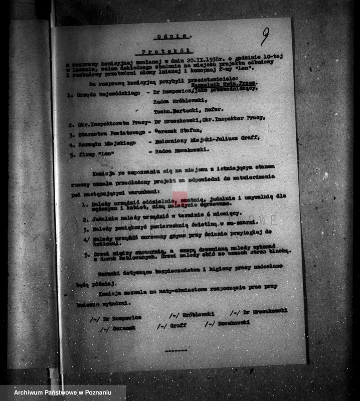 Obraz 13 z jednostki "Zatwierdzenie zakładu przemysłowego Firmy "Len" w Lesznie"