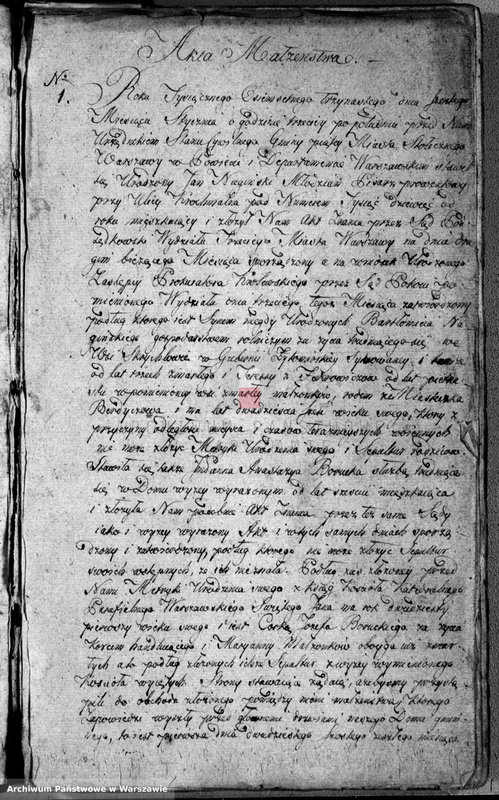 Obraz 1 z jednostki "Akta małżeństw"