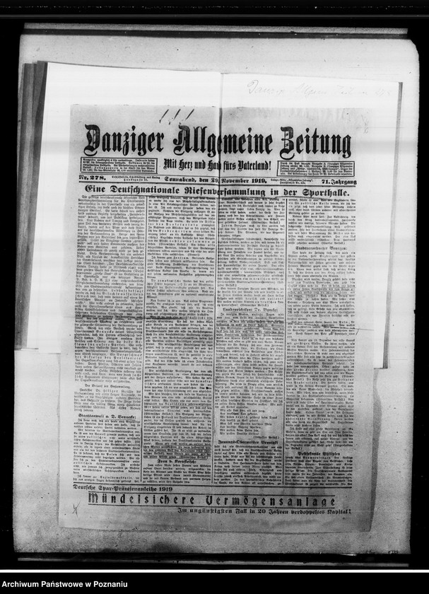 Obraz 7 z jednostki "Sprawa granic niepodległej Polski [wycinki prasowe z gazety "Danziger Allgemeine Zeitung"]"