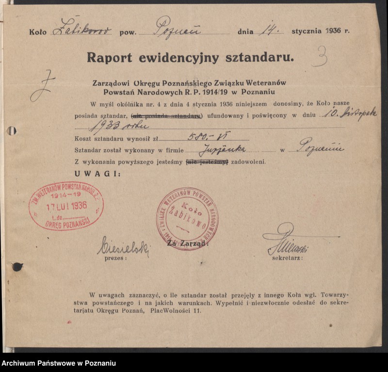 Obraz 6 z jednostki "Żabikowo - akta koła."