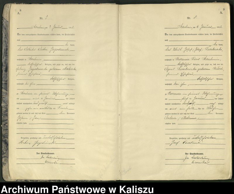 Obraz 8 z jednostki "[Księga urodzeń]"