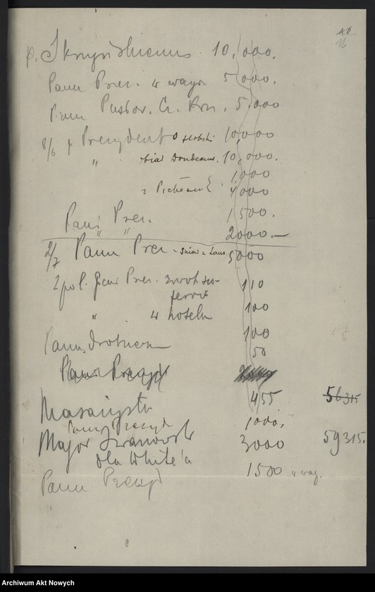 image.from.unit.number "Wydatki Prezydenta Ministrów w okresie pobytu w Paryżu. Rachunki, pokwitowania"