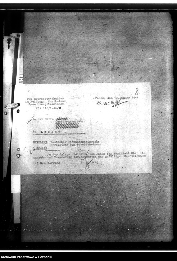 Obraz 12 z jednostki "Deutsches Wohnungshilfswerk. Bau von Behelfsheimen im Kreise Leslau (Włocławek)"