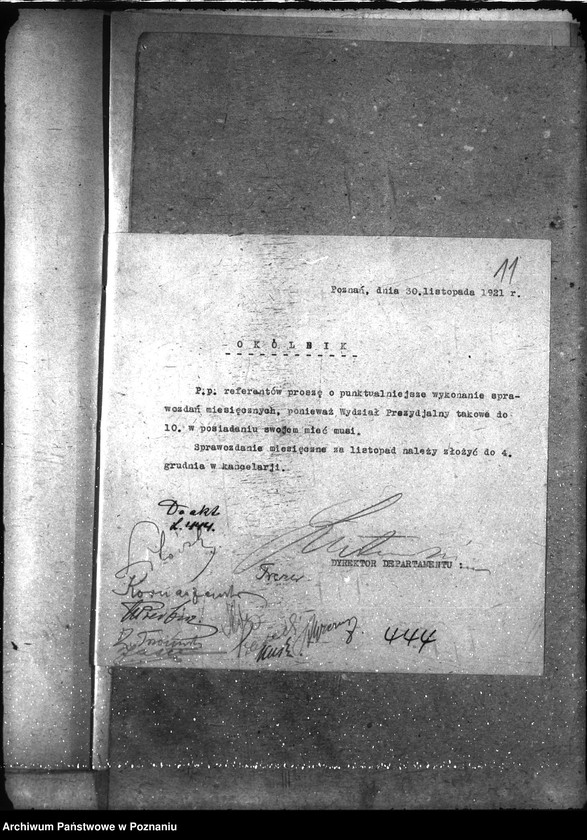 Obraz 15 z jednostki "Okólniki i rozporządzenia wewnętrzne dep."