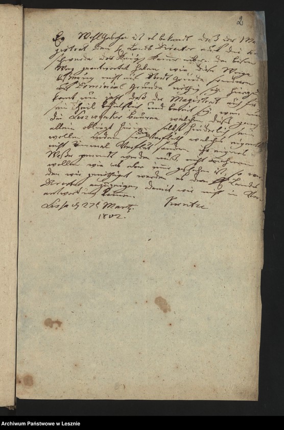 Obraz 4 z jednostki "[Die Verbesserung des Weges auf Fraustadt zu ad Instantiam des Herrn Landesdirektors Freicherrn von Schlichting]"