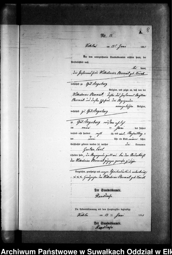 image.from.unit.number "Geburts-Neben-Register des Preussischen Standes-Amtes Kehlen Kreis Angerburg"