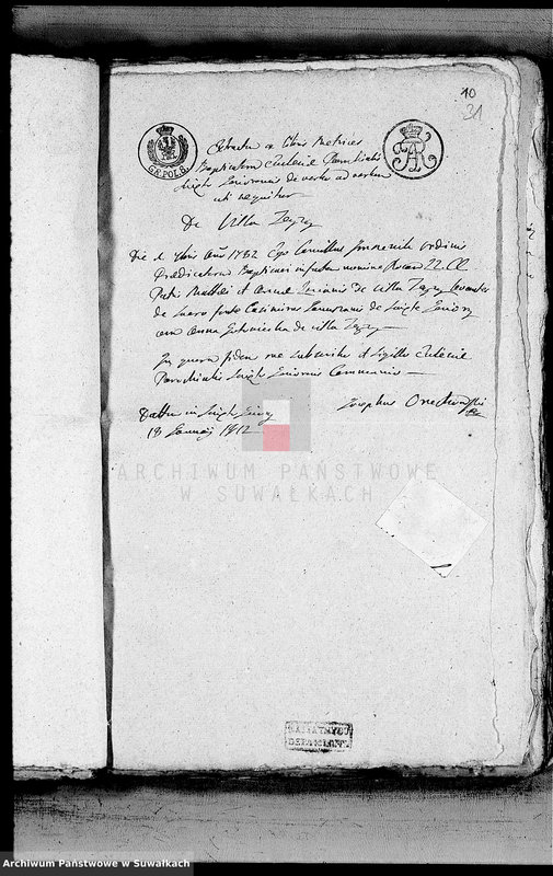 image.from.unit.number "[Aneksy- akta małżeńskie wyznania rzymskokatolickiego w Święto-Jeziorach z roku 1812]"