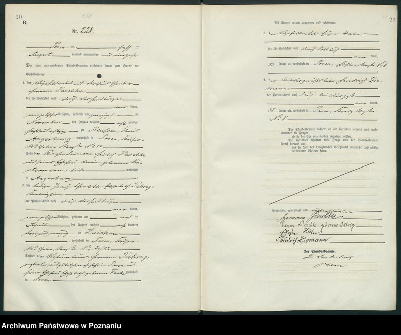 Obraz 13 z jednostki "Księga miejscowa małżeństw tom II [Rejestr główny małżeństw]"