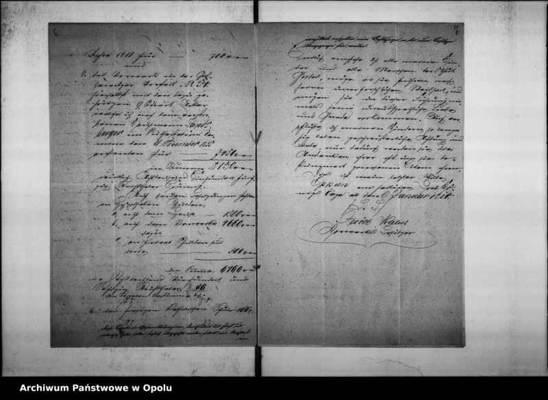 Obraz 8 z jednostki "Acta des Magistrats zu Oppeln betreffend das, von dem Vorwerksbesitzer Jacob Kalus der Katholischen Schule vermachte Legat von 100 Rtl."