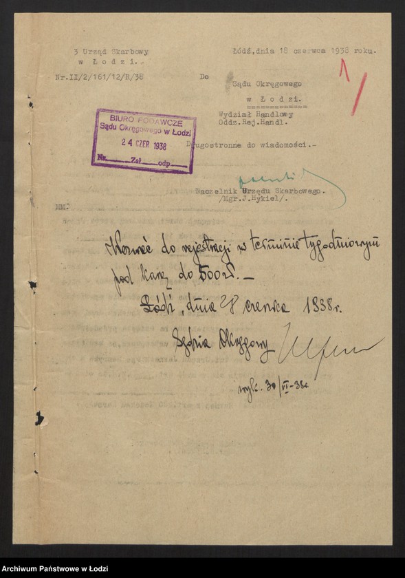 image.from.unit.number "Izrael Boruch Pinczewski, Abram Srul Sobel- sprzedaż wyrobów włókienniczych"