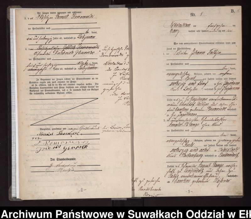 image.from.unit.number "Heiraths-Haupt-Register des Königlichen Preussischen Standes-Amtes Nikolaiken Kreis Sensburg"