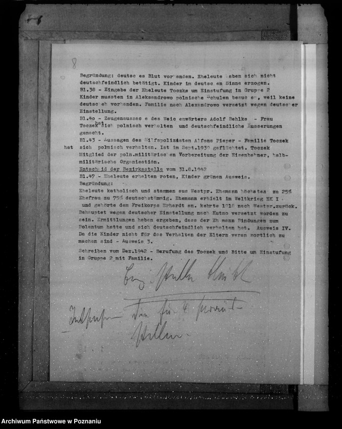 Obraz 12 z jednostki "Aktenauszüge für die 11.Sitzung der Zentralstelle der Deutschen Volksliste"