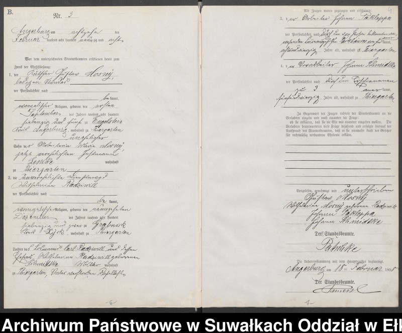 image.from.unit.number "Heiraths-Neben-Register des Preussischen Standes-Amtes Angerburg Kreis Angerburg"