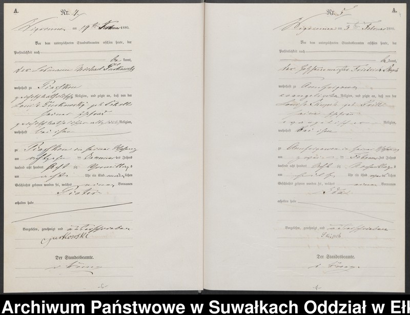 image.from.unit.number "Geburts-Haupt-Register des Königlich Preussischen Standes-Amtes Guszianka Kreis Sensburg"