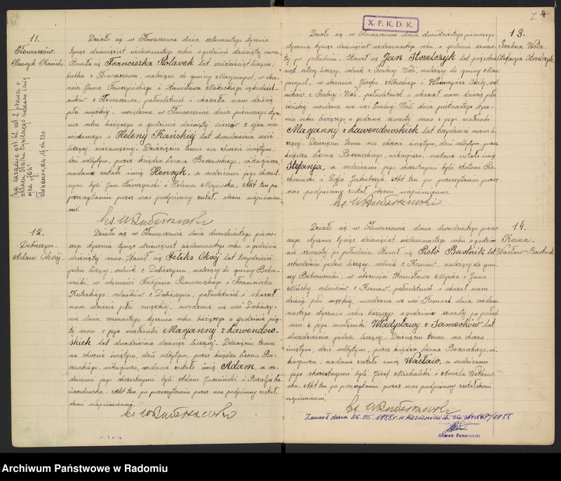 image.from.unit.number "Urząd Stanu Cywilnego w Głowaczowie Akta urodzeń, małżeństw, zgonów 1917 rok"