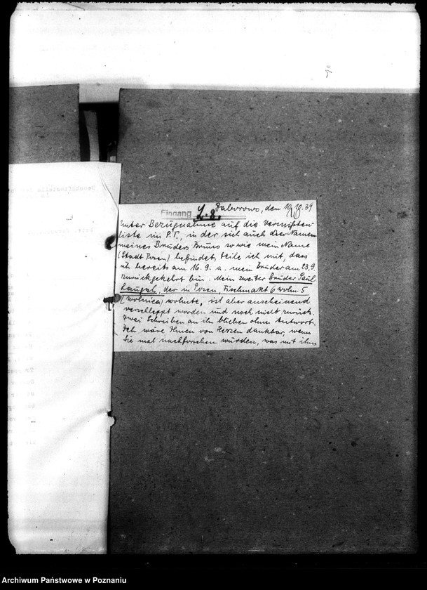 Obraz 14 z jednostki "Korespondencja w sprawie miejscowych Niemców, którzy zginęli w 1939 roku L - Z"