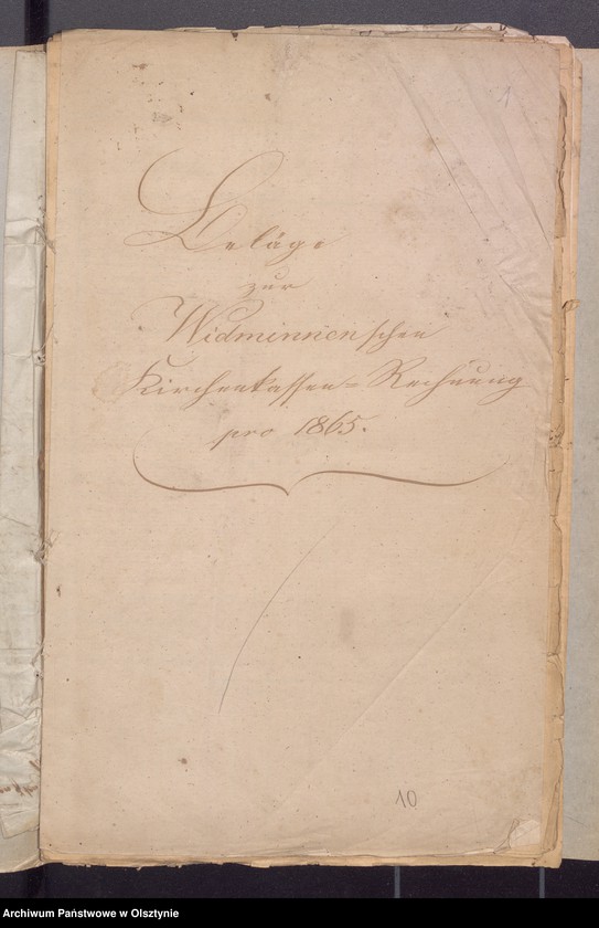 image.from.unit.number "Beläge zur Widminnenschen Kirchen Kassen Rechnung pro 1865"