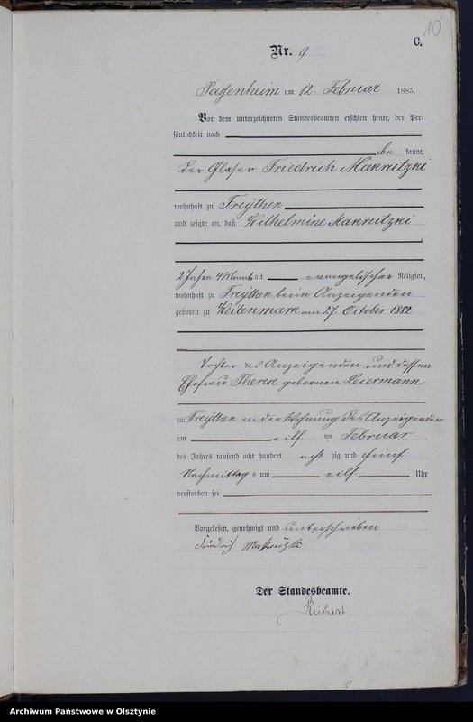image.from.unit.number "Sterbe-Haupt-Register Nr 1 - 101"
