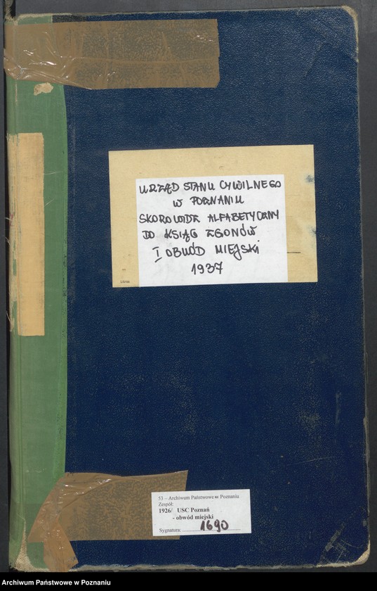 Obraz 2 z jednostki "Spis alfabetyczny zgonów za 1937"