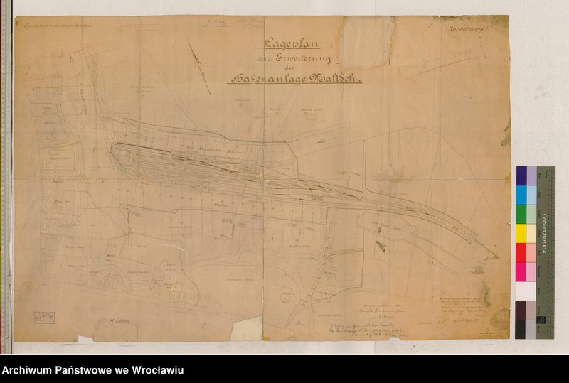 Obraz z jednostki "Lageplan der Erweiterung der Hafenanlage Maltsch"
