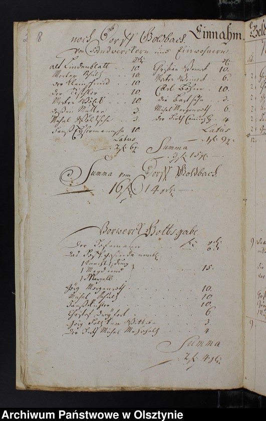 image.from.unit.number "Jahr Rechnung der Silberbachschen Kirchen"