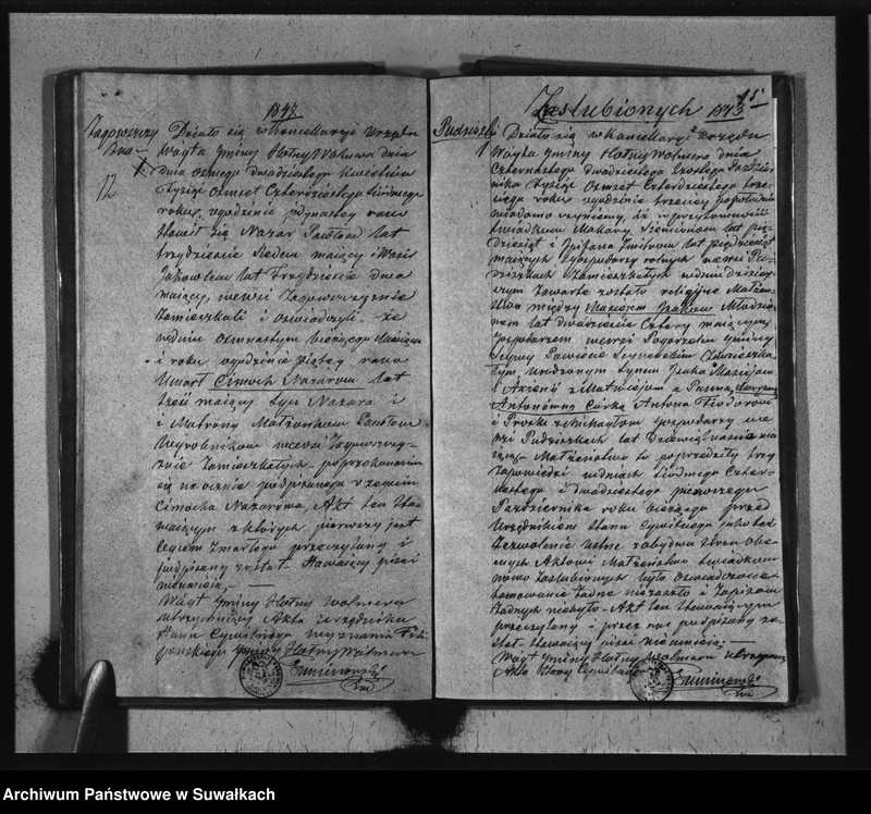 image.from.unit.number "Duplikat Sekty Filiponów gminy Hołny Wolmera z lat od 1843 do 1848"