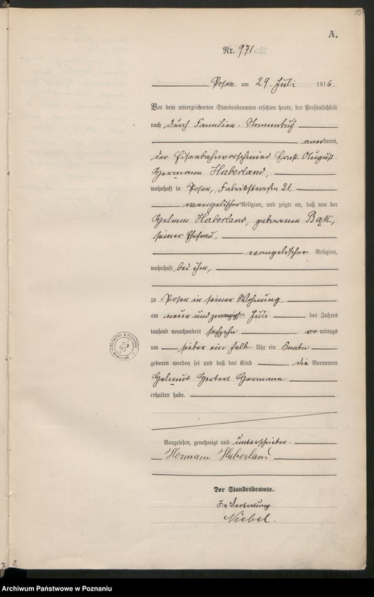 Obraz 17 z jednostki "Księga miejscowa urodzeń tom III [Rejestr główny urodzeń]"