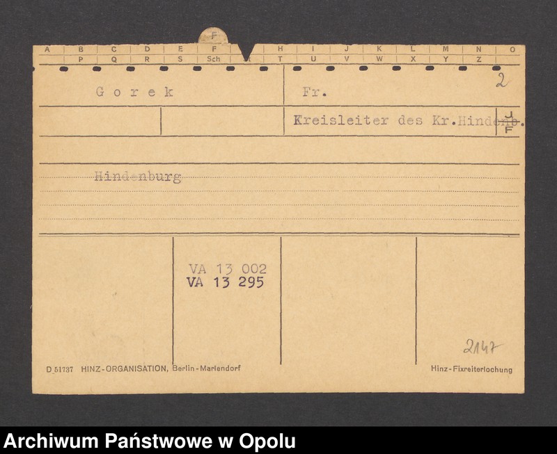 Obraz 4 z jednostki "[Gorek Franz, Hindenburg]"