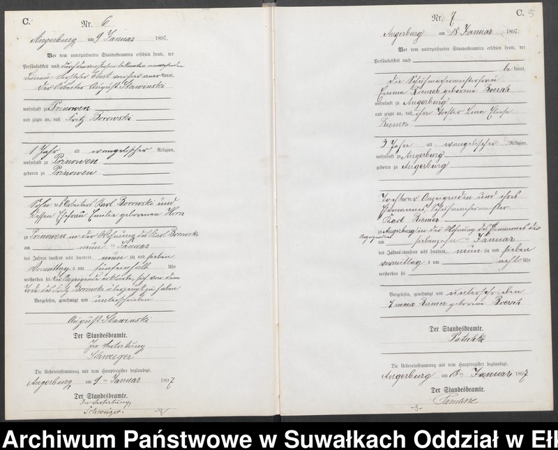 image.from.unit.number "Sterbe-Neben-Register des Preussischen Standes-Amtes [Angerburg] Kreis [Angerburg]"