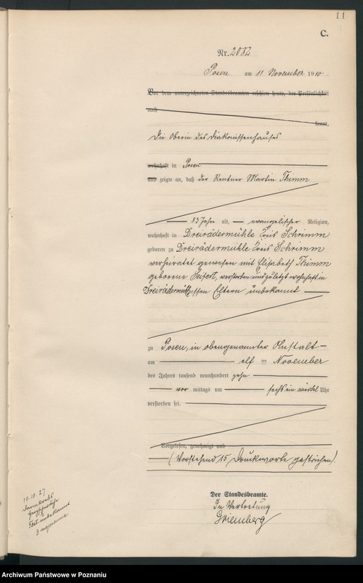 Obraz 12 z jednostki "Księga miejscowa zgonów tom V [Rejestr główny zgonów]"