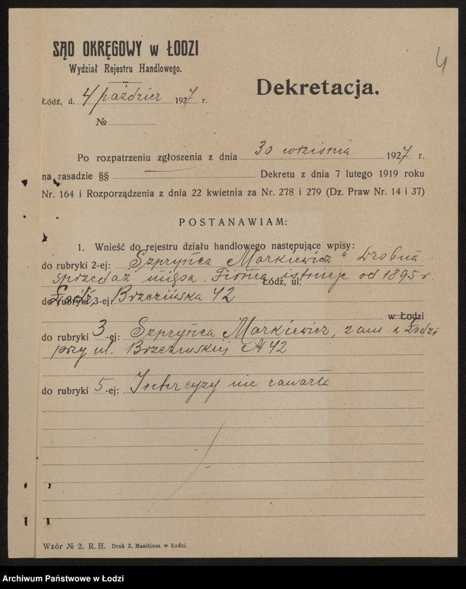 Obraz 6 z jednostki "Szprynca Markiewicz- drobna sprzedaż mięsa"