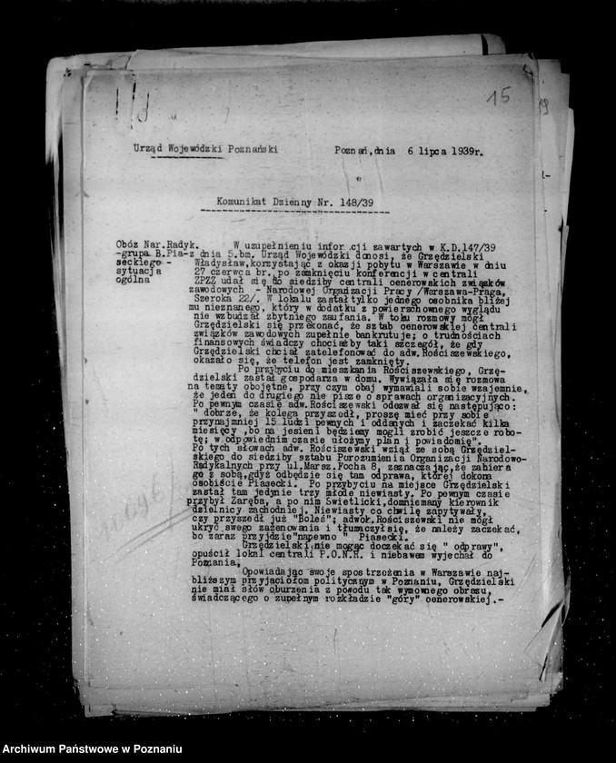 Obraz 19 z jednostki "[Komunikaty dzienne nr 146-187]"