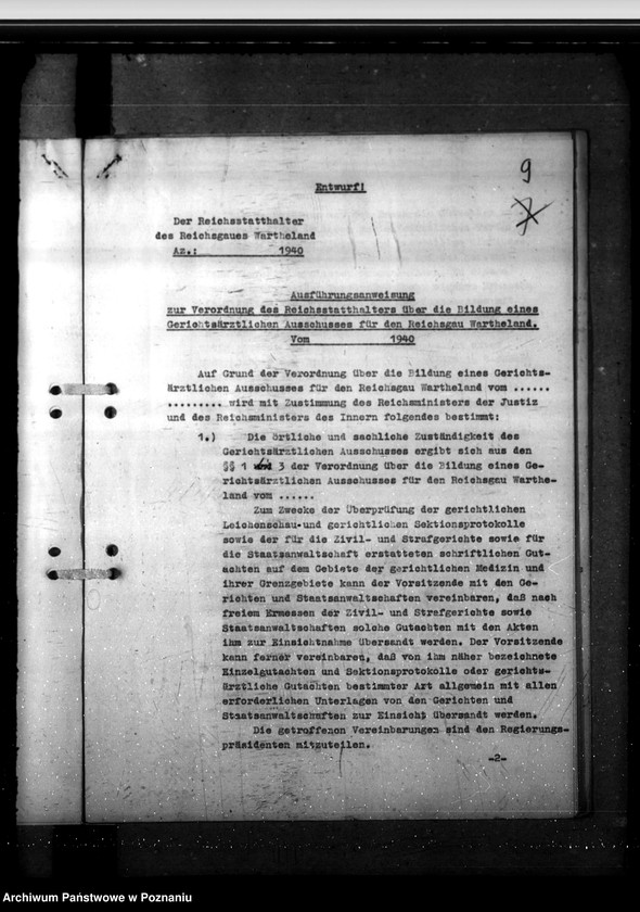 Obraz 14 z jednostki "Gerichtsärztlicher Ausschuss für Reichsgau Wartheland"