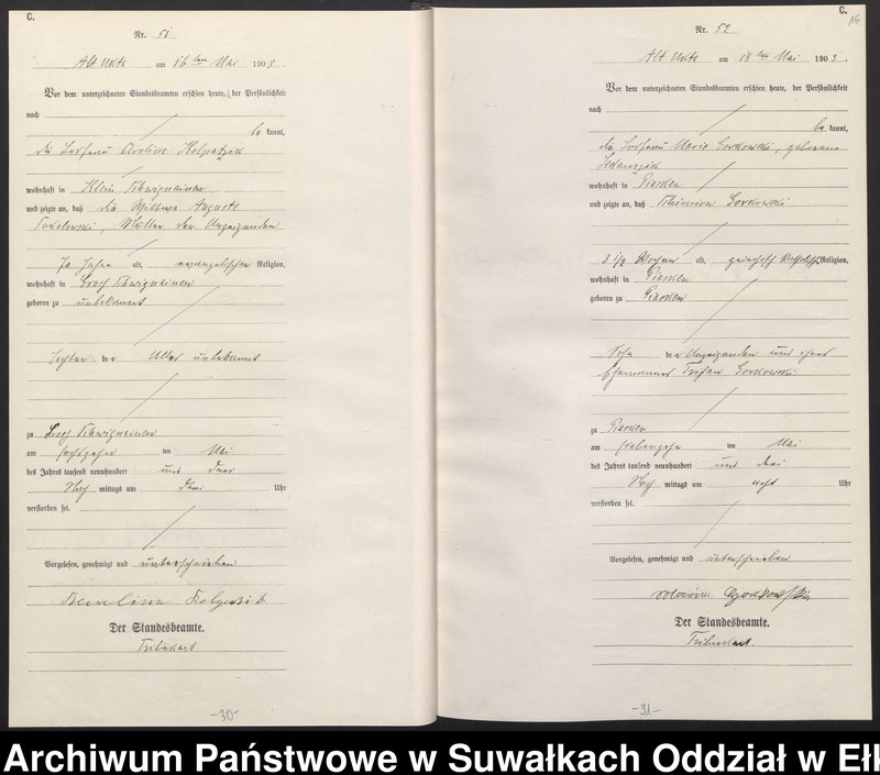 image.from.unit.number "[Sterbe-Haupt-Register des Königlichen Preussischen Standes-Amtes Ukta Kreis Sensburg]"