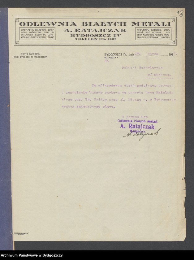 image.from.unit.number "Dom katolicki parkan - budowa; właś. Parafia św. Trójcy; ul. Grenzstr., Plauenerstr. [Wilczak] 2"