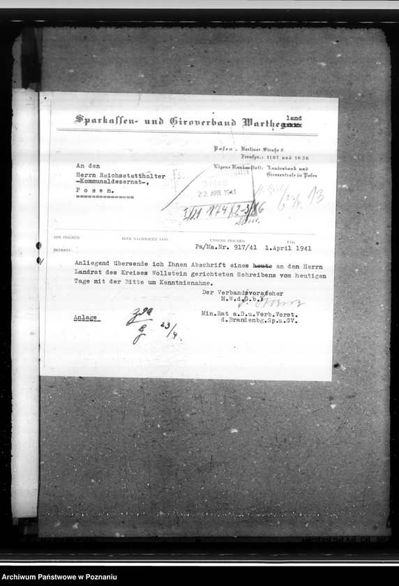 Obraz 17 z jednostki "Sparkassen und Giroverband Wartheland"