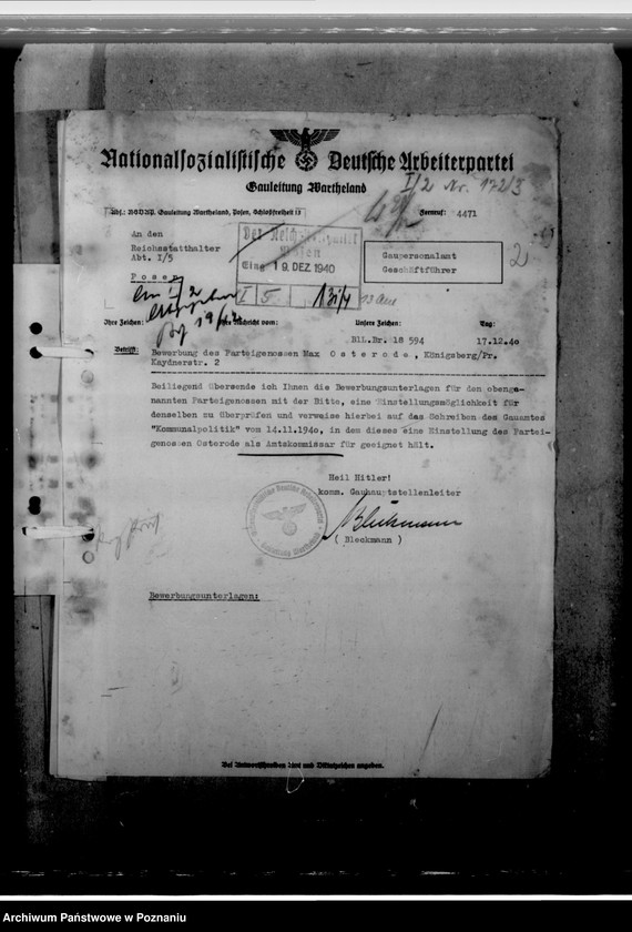 Obraz 6 z jednostki "Osterode, Max - komisarz obwodowy"