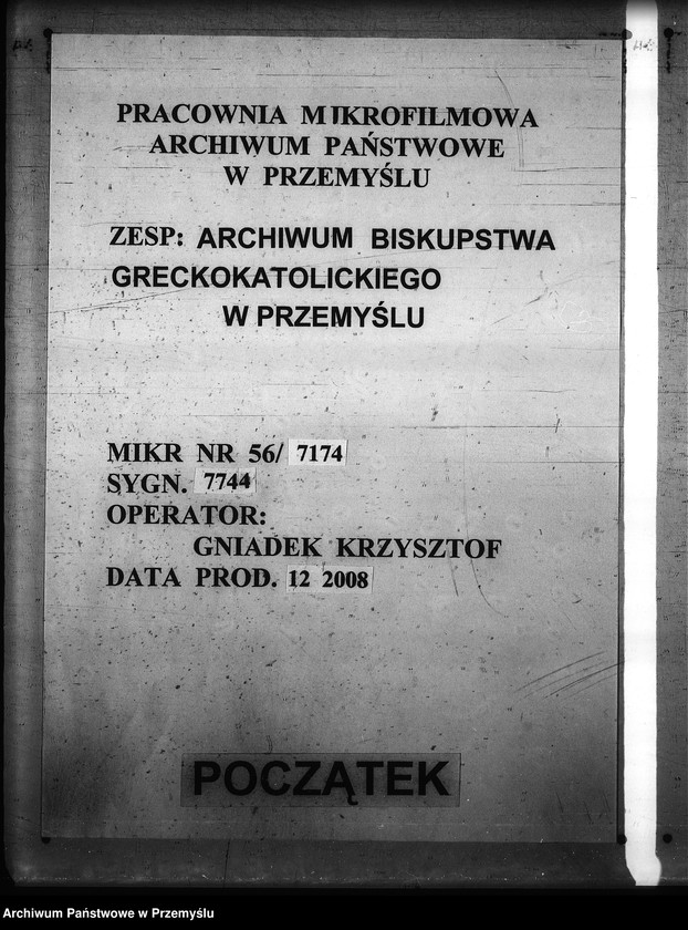 Obraz 1 z jednostki "[Kopie ksiąg metrykalnych parafii Prusiek z filią Sanoczek (dekanat Sanok)]"