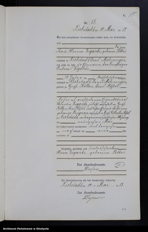 image.from.unit.number "Sterbe-Neben-Register Nr 1 - 47"