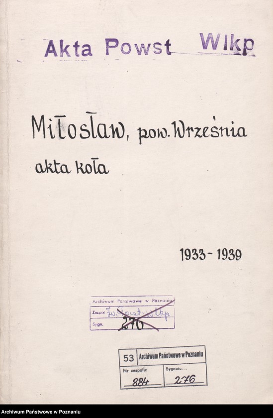 Obraz 3 z jednostki "Miłosław, powiat Września - akta koła."