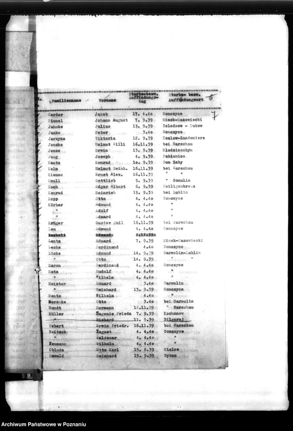 Obraz 11 z jednostki "Schriftwechsel mit Berlin- z Urzędu Stanu Cywilnego i Min. Spraw Wewnętrznych - w sprawie wystawienia świadectw zgonu"