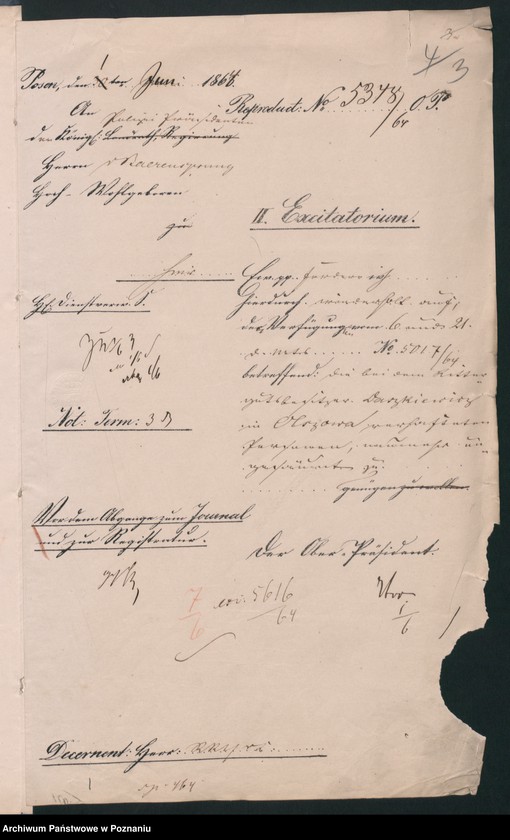 Obraz 6 z jednostki "Der Uebertritt polnischer und diesseitiger Untertanen auf preussisches und jenseitiges Gebiet während der polnischen Insurrektion und die dagegen getroffenen Massnahmen."