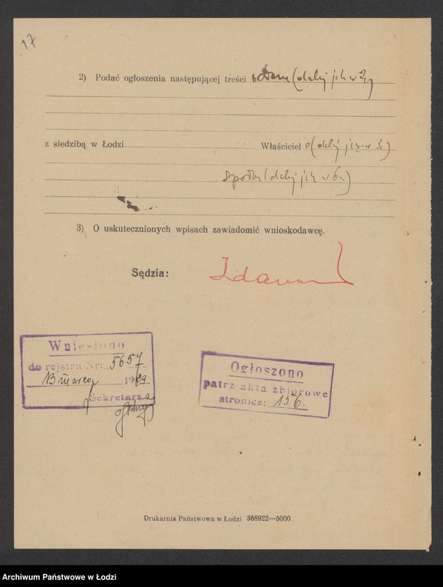 Obraz 19 z jednostki "Fdom Handlowy- I.Pines i S.Kacnelson- handel manufakturą"